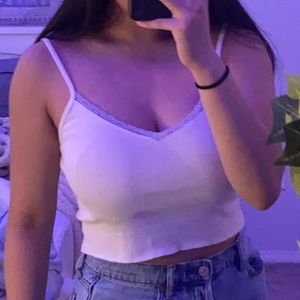 white nicolette lace tank OFFER
